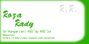 roza rady business card